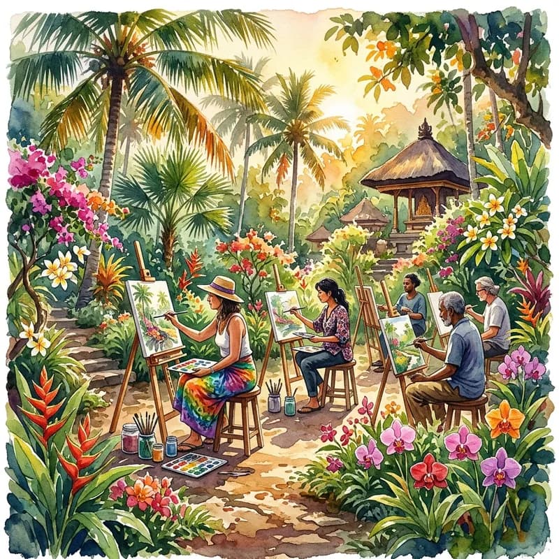 Painting Together in Nature Studio