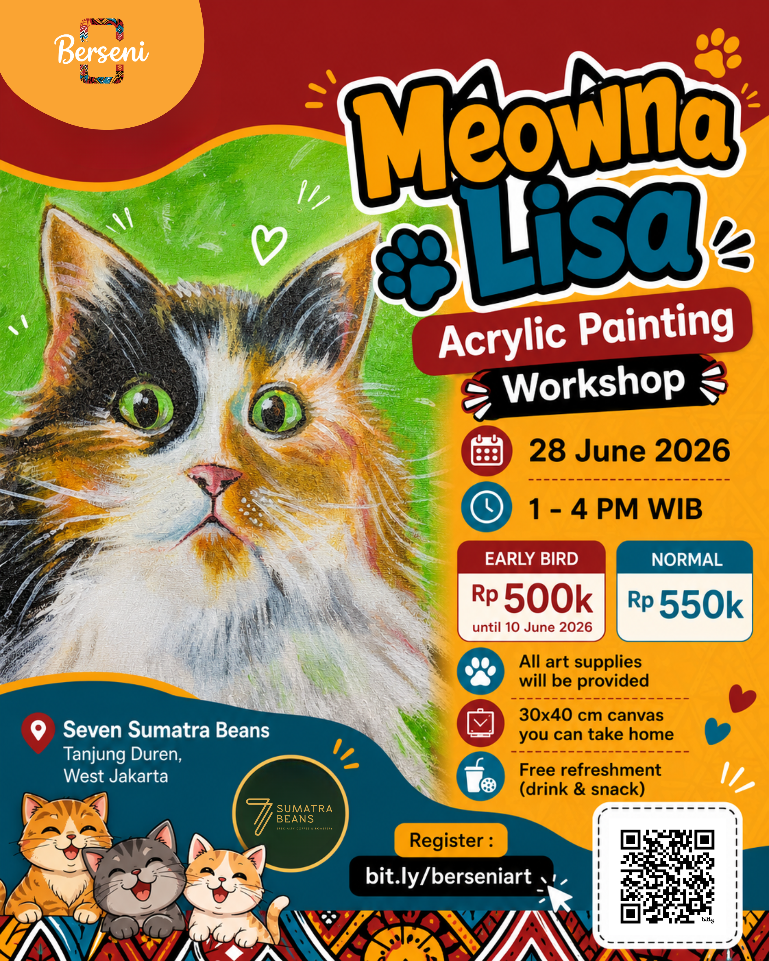 Meowna Lisa - Acrylic Painting Workshop