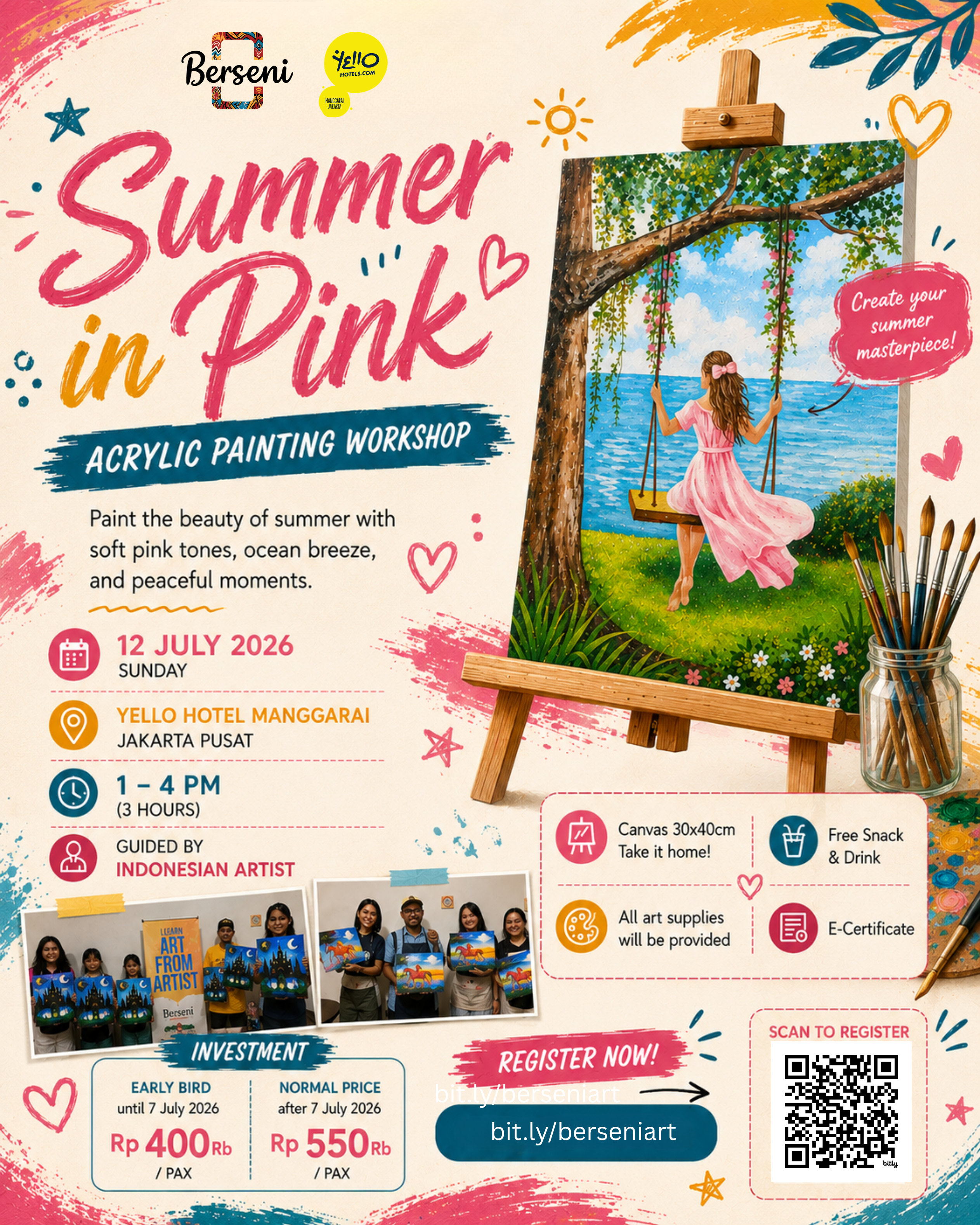 Summer in Pink - Acrylic Painting Workshop