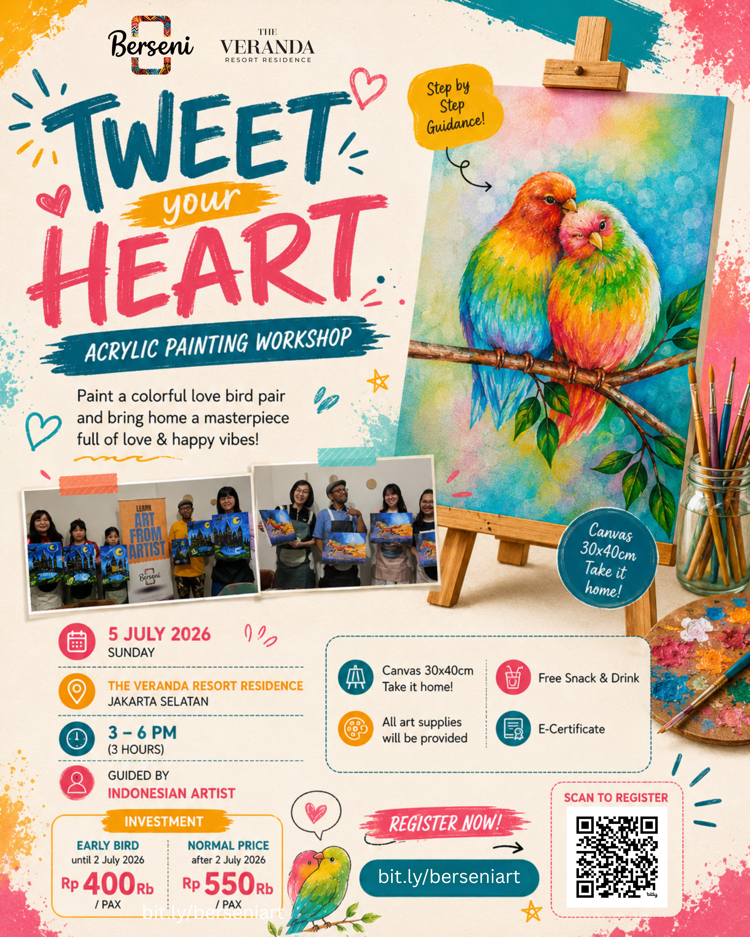 Tweet your Heart - Acrylic Painting Workshop